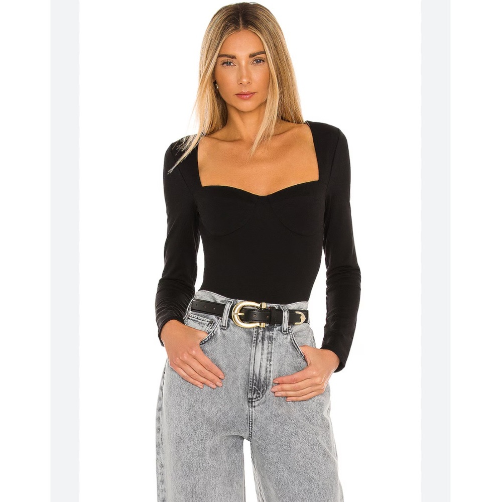 E2 NBD Revolve Reagan Bodysuit in Black‎